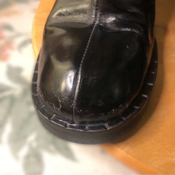 ❤️‍🔥🪽90s Y2K🪽❤️‍🔥 Vintages chunky glossy black boots - Picture 5 of 9